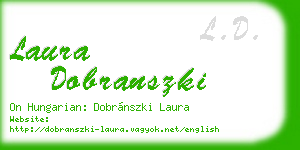 laura dobranszki business card